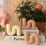 Wave Shaped Decorative Soy Candles Allen Cozy Haven Store