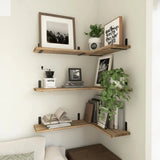 Wood Floating Shelves Set of 2 Farmhouse Style Shelf for Wall Decor  Bedroom Bathroom Storage Shelves Living Room Book Shelves Allen Cozy Haven Store