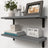 Wood Floating Shelves Set of 2 Farmhouse Style Shelf for Wall Decor  Bedroom Bathroom Storage Shelves Living Room Book Shelves Allen Cozy Haven Store